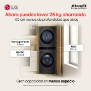 WashTower LG en espacio de lavado